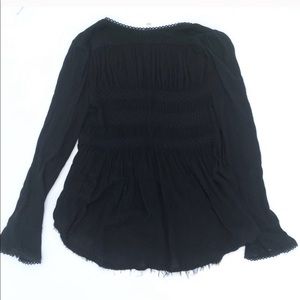 Free People Tops - FREE PEOPLE BLACK L/S BUTTON TOP Free People Tops - FREE PEOPLE BLACK L/S BUTTON TOP